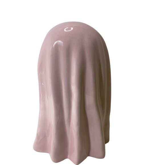 Ceramic Ghost Lamp With LED Light Pink Battery Operated Spooky Decor Accent New - Picture 4 of 11